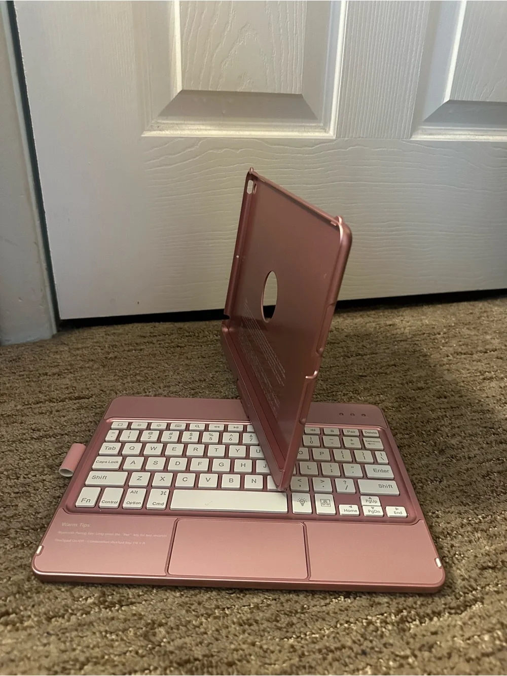 Rose Gold ipad Keyboard Case with Trackpad - Compatible Bluetooth Keyboard
